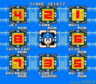 mega man unlimited boss order.
